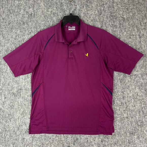 Under Armour Shirt Mens Medium Golf‎ Polo Heatgear Loose Short-Sleeve Purple - Picture 1 of 13